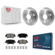 Charger l'image dans la galerie, Rear Brake Rotor &amp; Ceramic Pad Kit For Hyundai Elantra With Manual Parking