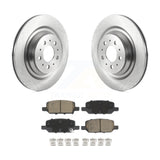 Rear Brake Rotors & Ceramic Pad Kit For 17-22 Tesla 3 With Gray Painted Calipers