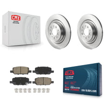 Charger l'image dans la galerie, Rear Brake Rotors &amp; Ceramic Pad Kit For 17-22 Tesla 3 With Gray Painted Calipers