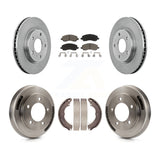 Front Rear Disc Brake Rotors Ceramic Pads And Drum Kit For Mitsubishi Lancer