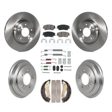 Charger l'image dans la galerie, Front Rear Brake Rotor Ceramic Pad Drum Kit (7Pc) For 17-20 Hyundai Elantra 1.6L