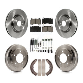 Front Rear Disc Brake Rotor Ceramic Pad And Drum Kit (7Pc) For Mitsubishi Lancer