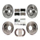 Front Rear Disc Brake Rotor Ceramic Pad And Drum Kit (7Pc) For Mitsubishi Lancer