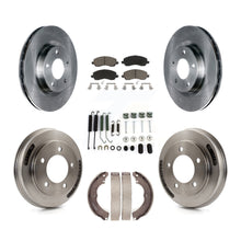 Load image into Gallery viewer, Front Rear Brake Rotor Ceramic Pad Drum Kit (7Pc) For 2008 Mitsubishi Lancer GTS
