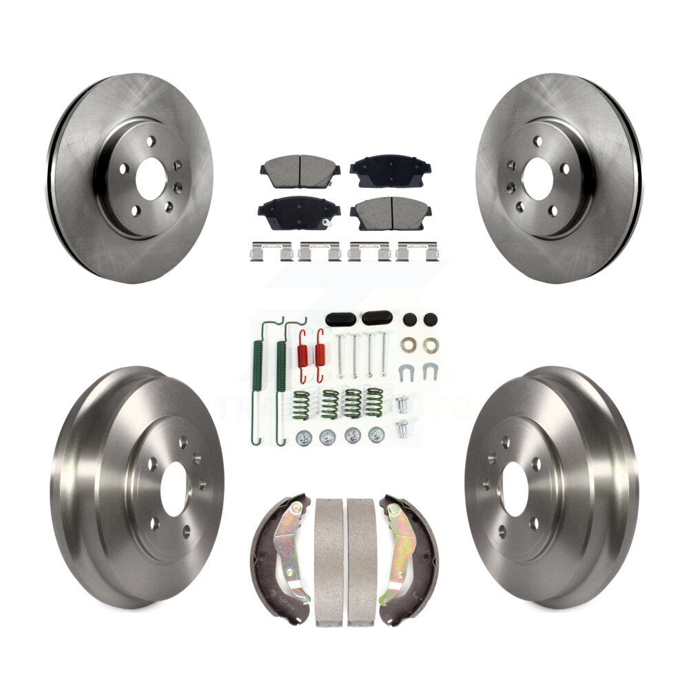 Front Rear Disc Brake Rotors Ceramic Pads And Drum Kit (7Pc) For Chevrolet Trax