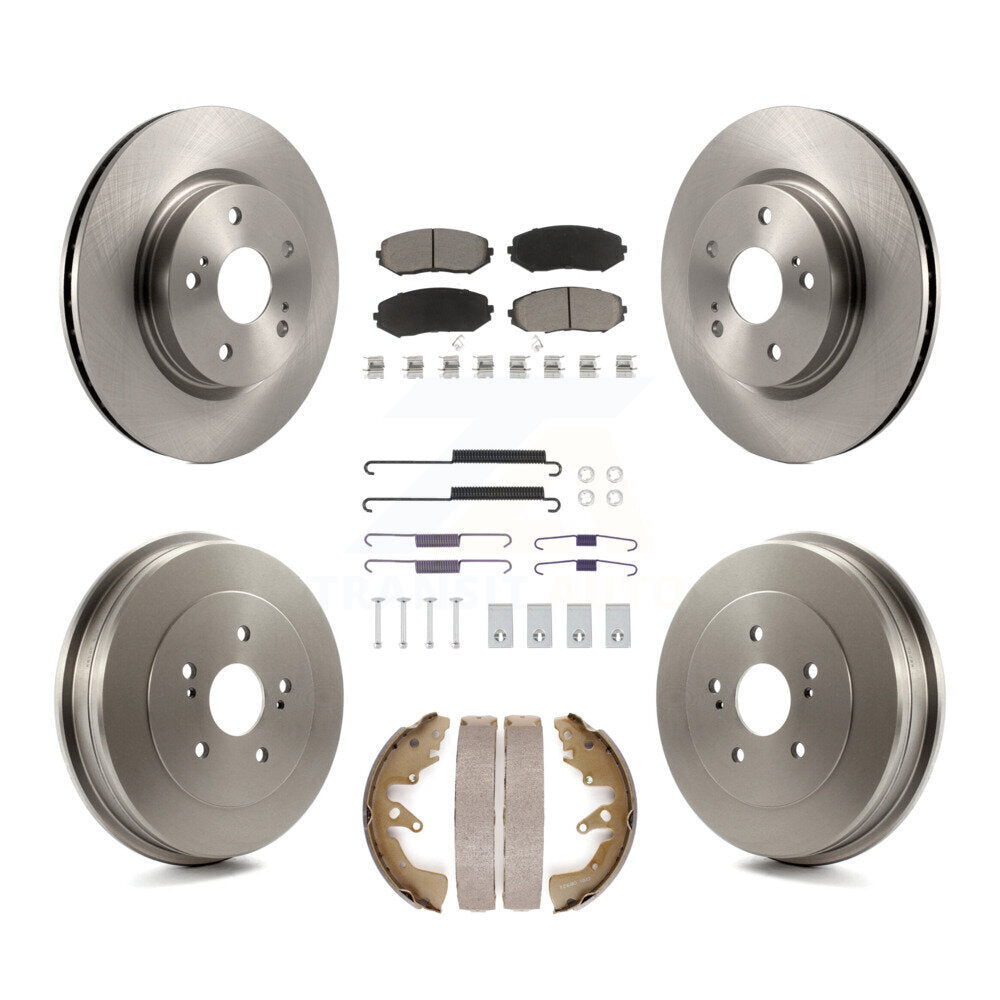 Front Rear Brake Rotors Ceramic Pad Drum Kit (7Pc) For 06-08 Suzuki Grand Vitara