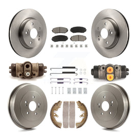Front Rear Brake Rotor Ceramic Pad & Drum Kit (9Pc) For 2008 Suzuki Grand Vitara
