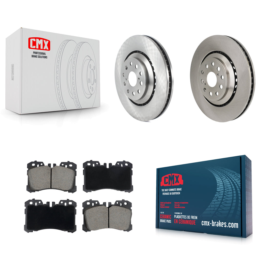 Front Disc Brake Rotors And Ceramic Pads Kit For Lexus LS460 LS500 LS600h LS500h