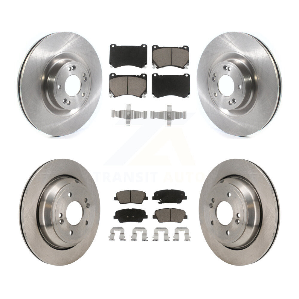 Front Rear Disc Brake Rotors And Ceramic Pads Kit For 2011 Hyundai Equus