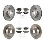 Front Rear Disc Brake Rotors And Ceramic Pads Kit For 2017-2020 Lincoln MKZ 2.0L