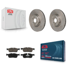 Charger l'image dans la galerie, Front Disc Brake Rotors And Ceramic Pads Kit For 2018 Jaguar E-Pace Base