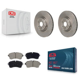 Front Disc Brake Rotor Ceramic Pad Kit For Land Rover Range Evoque Jaguar E-Pace