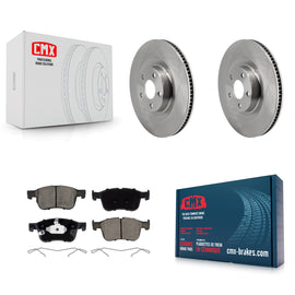 Front Disc Brake Rotors And Ceramic Pads Kit For 2022-2023 Ford Maverick