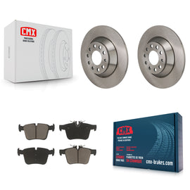 Rear Brake Rotors & Ceramic Pad Kit For Mercedes-Benz C300 Without Sport Package