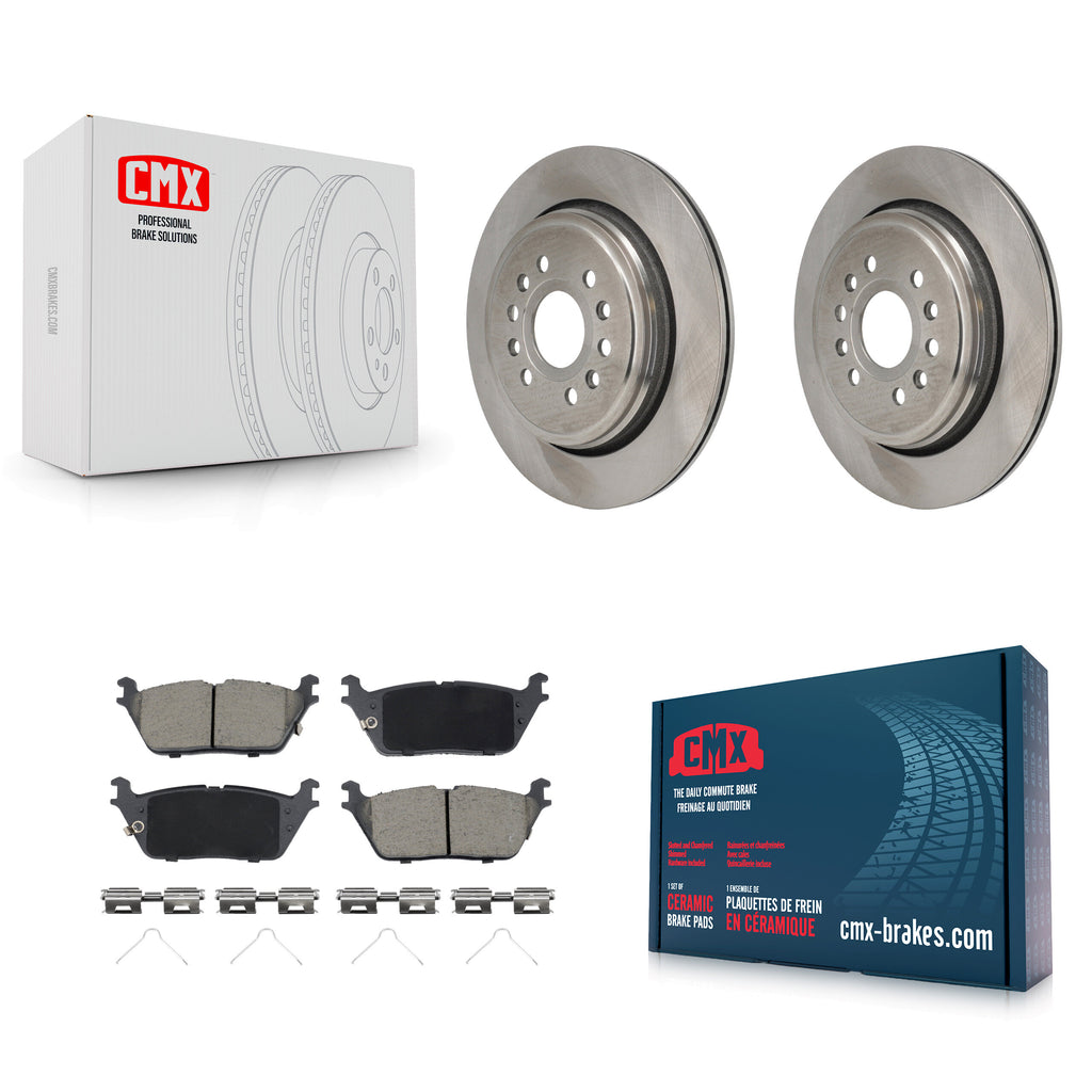 Rear Disc Brake Rotors And Ceramic Pads Kit For Ram 1500 Jeep Wagoneer