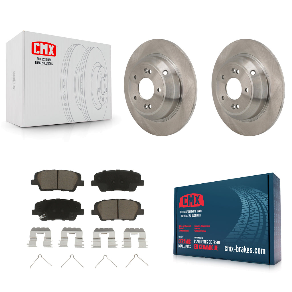 Rear Disc Brake Rotors And Ceramic Pads Kit For Genesis G70 Kia Stinger