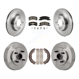 Front Rear Disc Brake Rotors Ceramic Pads And Drum Kit For Mitsubishi Mirage G4