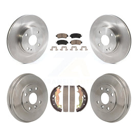 Front Rear Disc Brake Rotors Ceramic Pads And Drum Kit For Toyota Yaris iA Scion