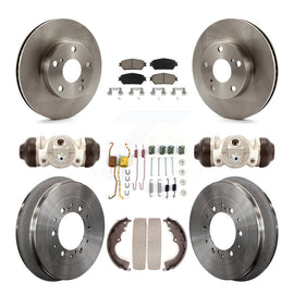 Front Rear Brake Rotor Ceramic Pad And Drum Kit (9Pc) For 2015 Toyota Tacoma 4WD