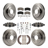 Front Rear Disc Brake Rotor Ceramic Pad And Drum Kit (9Pc) For Mitsubishi Lancer