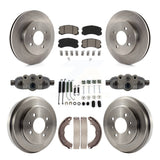Front Rear Disc Brake Rotor Ceramic Pad And Drum Kit (9Pc) For Mitsubishi Lancer