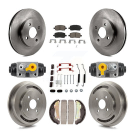 Front Rear Brake Rotor Ceramic Pad & Drum Kit (9Pc) For Chevrolet Cobalt Pontiac