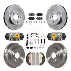 Front Rear Brake Rotor Ceramic Pad & Drum Kit (9Pc) For Chevrolet Cobalt Pontiac