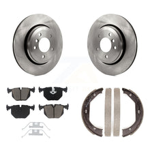 Load image into Gallery viewer, Rear Disc Rotors Ceramic Pads &amp; Parking Brake Shoes Kit For BMW 330Ci 330i 330xi