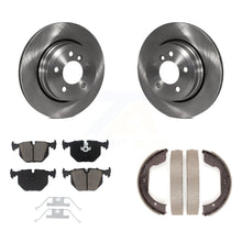 Load image into Gallery viewer, Rear Disc Rotors Ceramic Pads And Parking Brake Shoes Kit For 2004-2010 BMW X3