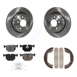 Rear Disc Rotors Ceramic Pads And Parking Brake Shoes Kit For 2004-2010 BMW X3