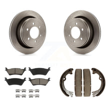 Load image into Gallery viewer, Rear Disc Rotors Ceramic Pads And Parking Brake Shoes Kit For Ford F-150