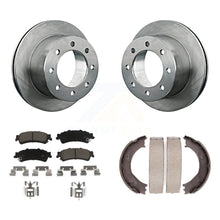 Charger l'image dans la galerie, Rear Disc Rotors Ceramic Pads &amp; Parking Shoes Kit For GMC Sierra 3500 Chevrolet