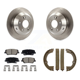 Rear Disc Rotors Ceramic Pads & Parking Shoes Kit For Hyundai Santa Fe Sport Kia