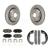 Rear Disc Rotors Ceramic Pads & Parking Shoes Kit For 2018-2020 Genesis G80 3.3L