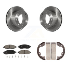 Charger l'image dans la galerie, Rear Disc Rotors Ceramic Pads Parking Shoes Kit For Ford F-350 Super Duty F-250