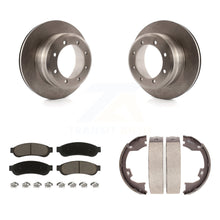 Charger l'image dans la galerie, Rear Disc Rotors Ceramic Pads Parking Brake Shoes Kit For Ford F-350 Super Duty