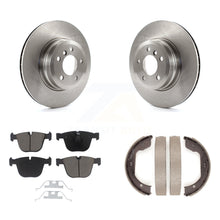 Charger l'image dans la galerie, Rear Disc Rotors Ceramic Pads And Parking Brake Shoes Kit For BMW X5 X6