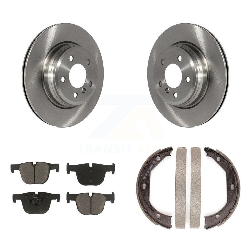 Rear Disc Rotors Ceramic Pads Parking Shoes Kit For BMW 330i xDrive 328i 340i GT