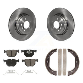 Rear Disc Rotors Ceramic Pads And Parking Shoes Kit For BMW X1 335i xDrive 335xi
