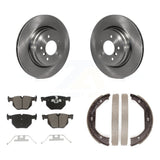 Rear Disc Rotors Ceramic Pads And Parking Shoes Kit For BMW X1 335i xDrive 335xi