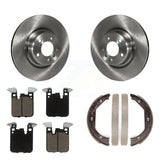 Rear Disc Rotors Ceramic Pads & Parking Shoes Kit For BMW 328i 320i xDrive 428i