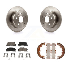 Charger l'image dans la galerie, Rear Disc Rotors Ceramic Pads And Parking Shoes Kit For Toyota Camry Lexus ES330