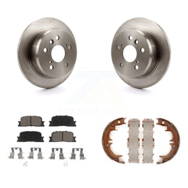 Rear Disc Rotors Ceramic Pads And Parking Shoes Kit For Toyota Camry Lexus ES330