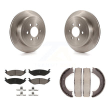 Load image into Gallery viewer, Rear Disc Rotors Ceramic Pads And Parking Brake Shoes Kit For 2003 Dodge Durango