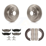 Rear Disc Rotors Ceramic Pads And Parking Brake Shoes Kit For 2003 Dodge Durango