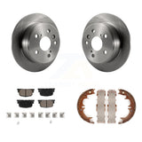 Rear Disc Rotors Ceramic Pads And Parking Shoes Kit For Toyota Camry Lexus ES300