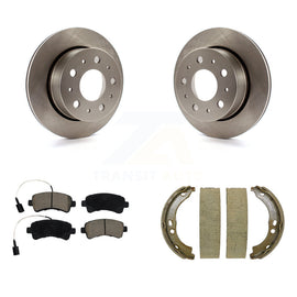 Rear Disc Rotors Ceramic Pads Parking Shoes Kit For Ram ProMaster 3500 2500 1500