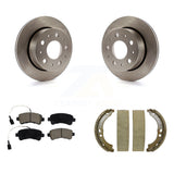 Rear Disc Rotors Ceramic Pads Parking Shoes Kit For Ram ProMaster 3500 2500 1500