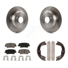 Charger l'image dans la galerie, Rear Disc Rotors Ceramic Pads And Parking Brake Shoes Kit For Hyundai Genesis