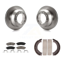 Load image into Gallery viewer, Rear Disc Rotors Ceramic Pads Parking Brake Shoes Kit For Ford F-350 Super Duty